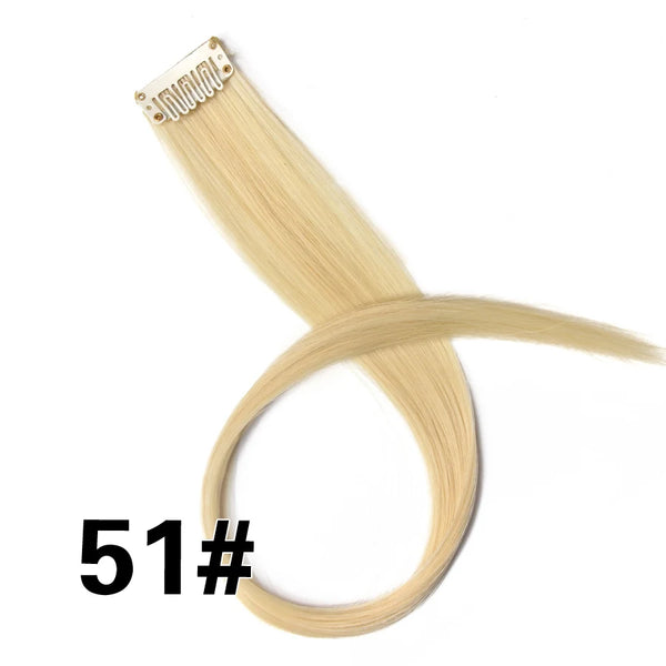 Color Ombre Straight Hair Extension Clip in Hairpieces