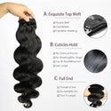 Brazilian Body Wave Clip in Human Hair Extensions