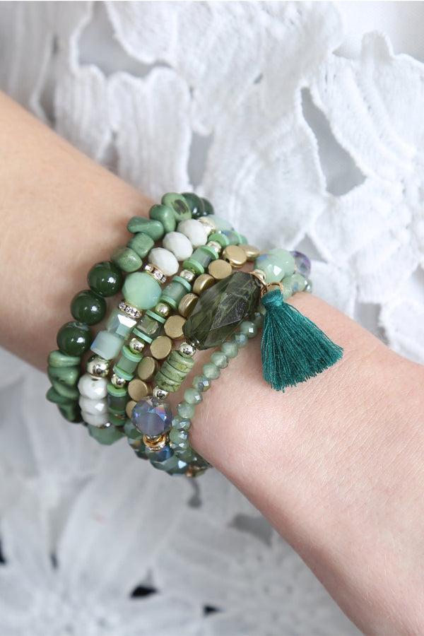 Boho Tassel Charm Bracelet