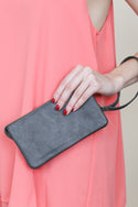 Vegan Leather Wallet With Detachable Wristlet