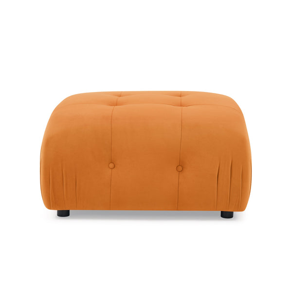 Modular Sectional Sofa, Button Tufted Designed and DIY Combination,L Shaped Couch With Reversible Ottoman, Orange Velvet