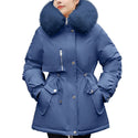 Women'S Winter Jacket Winter Coat Coat Parka Outdoor Street Daily Winter Fall Long Coat Regular Fit Adjustable Windproof Warm