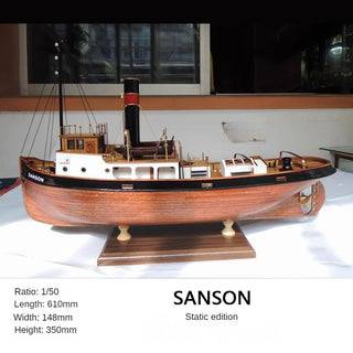 Wooden Tugboat Model Assembly Kit