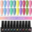 10/12pcs Spring Macaron Nail Gel Polish Set