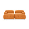 Modular Sectional Sofa, Button Tufted Designed and DIY Combination,L Shaped Couch With Reversible Ottoman, Orange Velvet