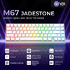 XVX M67 JadeStone Stellar White Tri-Mode RGB Mechanical Keyboard