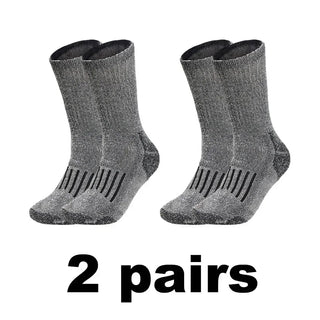 Buy black-grey-2pairs Thick Thermal Socks