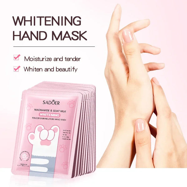 10 Pairs Goat Milk Nourishing Hand Mask