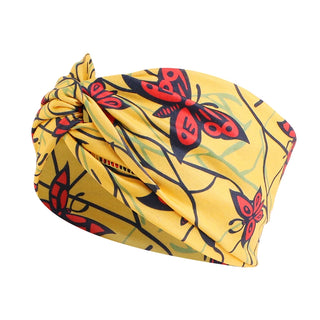 Buy 1103f-butter-yellow African Pattern Print Headband