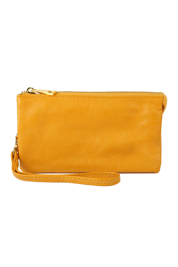 Vegan Leather Wallet With Detachable Wristlet