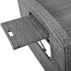PE Wicker Rattan Double Chaise Lounge, 2-Person Reclining Daybed With Adjustable Back and Cushions, Free Furniture Prote