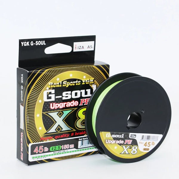 YGKPE G SOUL X8 BRAID Upgrade Braid Fishing Line Super Strong 8 Strands Multifilament PE Line 150M 200M Made in Japan 14lb-60lb