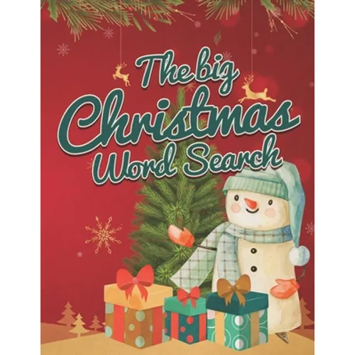 The Big Christmas Word Search: Puzzle Book Holiday Fun for Adults and Kids with Background coloring pages & Bonus Mazes!! - Paperback