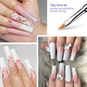 Crystal Handle Acrylic Powder Nail Brushes