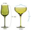 4/2/1Pcs Creative French Medieval Red Wine Glass Hand Blown Margarita Cocktail Goblet Glass Cup Dense Edges Vintage Flower Bloom