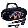 Naxa 7” Bluetooth TV DVD Boombox with Mic Black - Refurbished