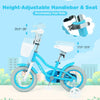 Kids Bike 12 Inch with Training Wheels and Adjustable Seat