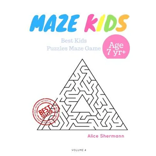 Kids Mazes Age 7+: 50 Best Kids Puzzles Maze Game, Maze For Kids, Children Maze Brain Training Game, Children Mazes Age 7+ Volume 4 Pyramid Maze - Paperback