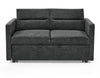 Loveseats Sofa Bed With Pull-Out Bed,Adjsutable Back and Two Arm Pocket,Black (54.5"x33"x31.5")