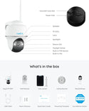 Reolink 4K 8MP Wireless Pan & Tilt Security Camera 5MP Outdoor Solar/Battery Powered WiFi IP Camera 3MP PT Surveillance Cameras