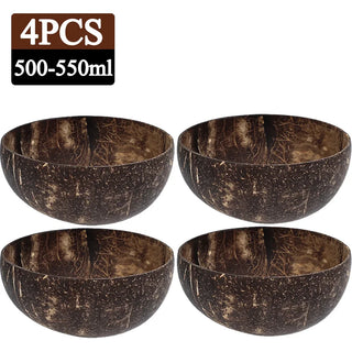 Buy 550ml-4pcs Natural Coconut Bowl Dinner Set