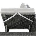 Outdoor 6-Piece All Weather PE Rattan Sofa Set, Garden Patio Wicker Sectional Furniture Set With Adjustable Seat, Storag