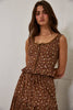 Floral Lace Trim Front Tie Top & Skirt Set