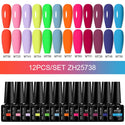 10/12pcs Spring Macaron Nail Gel Polish Set