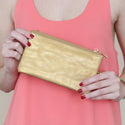 Vegan Leather Wallet With Detachable Wristlet