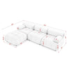 Modular Sectional Sofa, Button Tufted Designed and DIY Combination,L Shaped Couch With Reversible Ottoman, Orange Velvet