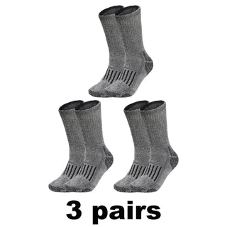 Buy black-grey-3pairs Thick Thermal Socks