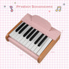 18-Key Wooden Piano for Kids with Music Stand