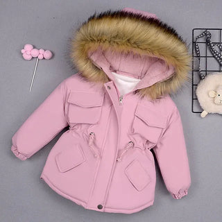 Buy pink Fur Collar Jackets for Girls