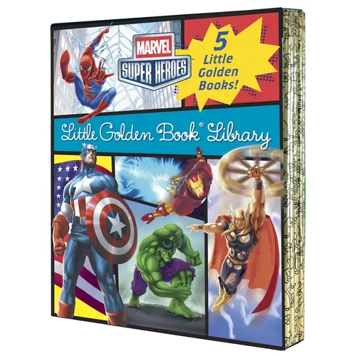 Marvel Super Heroes Little Golden Book Library: 5-Book Boxed Set: Spider-Man, Hulk, Iron Man, Captain America, the Avengers - Boxed Set