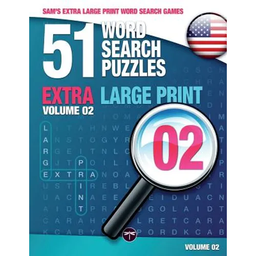 Sam's Extra Large-Print Word Search Games - 51 Word Search Puzzles, Volume 2: Brain-stimulating puzzle activities for many hours of entertainment - Paperback