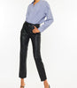 Judith High Rise Faux Leather Skinny Straight - Black