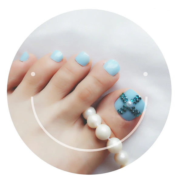 Candy Color Artificial False Toe Nails