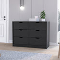 Dresser Curio, Four Drawers -Black