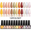 10/12pcs Spring Macaron Nail Gel Polish Set