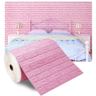 Buy pink 3D Wallpaper Decoration Self-Adhesive