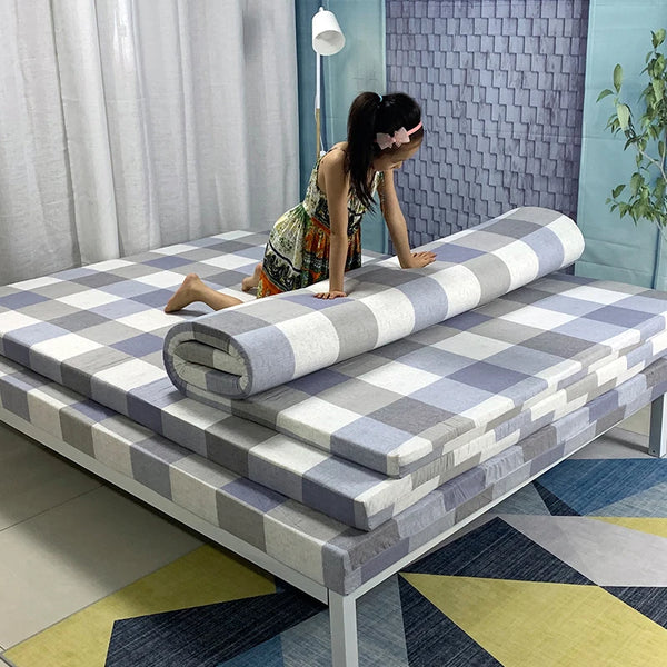 Memory Foam Mattress Foldable Slow Rebound Tatami Mat Soft Comfortable Thick 10cm Mattress Cover Bedspreads King Queen Twin Size