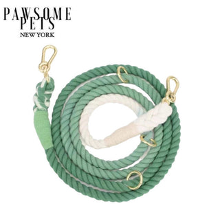 Hands Free Dog Rope Leash - Ombre Green