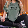 Dog Lover T-Shirt - Blessed & Dog Obsessed Comfort Colors Tee With Paw Prints
