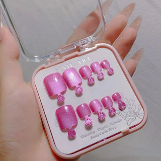 Buy pink Aurora Mirror Toe Nails