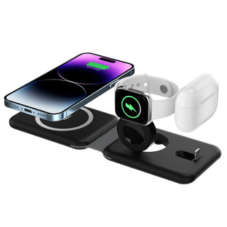 Buy 15w-black Foldable Magnetic Wireless Chargers