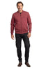 Men's Zip-Up Baseball Fleece Jacket — Lightweight Cotton Blend