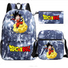 Youth Dragon Ball Backpack Student Shoulder Bag Travel Bag 3-Piece Set