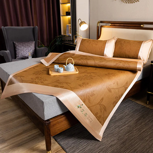 Japanese Tatami Rattan Mat Thin Summer Cool Mattress for Bed Carpet Bedroom Living Room Rug Kid Play Mat Children's Cool Mat