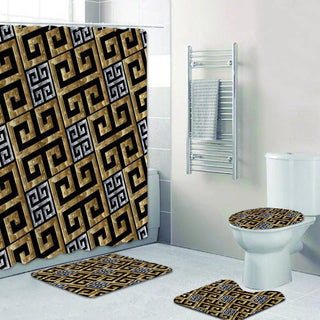 Buy 4pcs-set12 Modern Geometric Shower Curtain Set