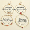 4pcs Rhinestone Alloy Bracelet Set – Minimalist Heart & Square Design